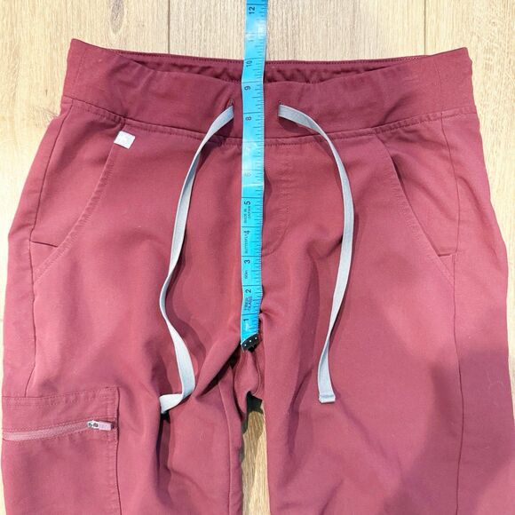 Figs Womens Burgundy Zamora Jogger Scrub Pants Size X Small Petite Workwear - Picture 6 of 8